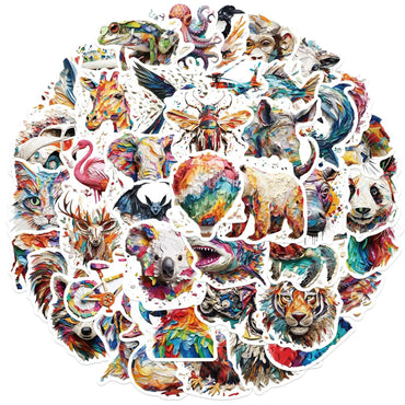 10/30/50Pcs Colorful psychedelic animals Graffiti Stickers For Suitcase Skateboard Laptop Luggage Fridge Phone Car Styling (ONLINE ORDER ONLY)