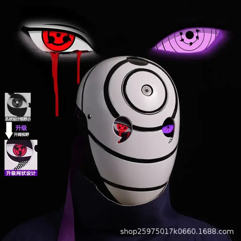 Obito Cosplay Mask: High Gloss Akatsuki Anime Prop