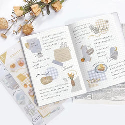 2pcs Japanese Cute Bear Strawberry Flower Landscaping Stickers Scrapbooking Junk Journal Planner Collage Material Stationery (ONLINE ORDER ONLY)