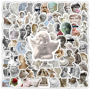 10/30/50/100PCS David Angel Art Statuary Stickers Decals Decoration DIY Waterproof Phone Laptop Fridge Guitar Car Sticker Toys (ONLINE ORDER ONLY)