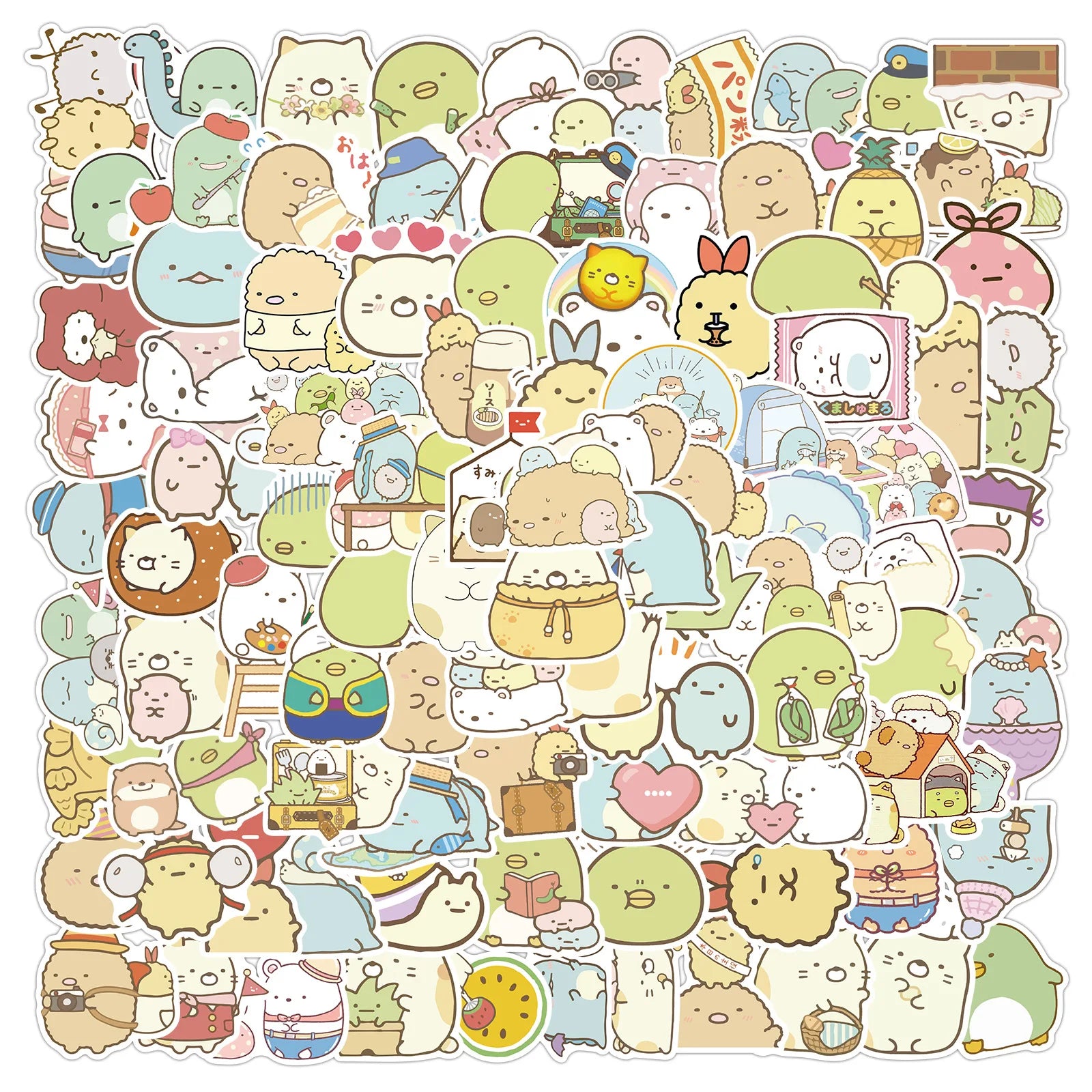 Kawaii Corner Creature Stickers for Kids - Waterproof Laptop, Phone, Notebook, Guitar, Luggage Decals (10/30/50/100 PCS) (ONLINE ORDER ONLY)