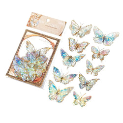 5Style Butterfly PET Stickers 20pcs/pack 3D Laser Gold Scrapbook Decoration (Online Order Only)