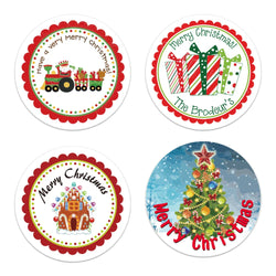100-500pcs 4 Designs 1 Inch Christmas Theme Seal Labels Stickers For DIY Gift Baking Package Envelope Stationery Decoration (Online Order Only)