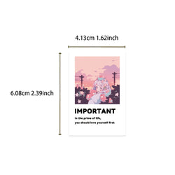 50PCS Healing Words INS Style Stickers DIY Phone Guitar Laptop Notebook Suitcase Cup Waterproof Cartoon Graffiti Sticker Kid Toy (ONLINE ORDER ONLY)