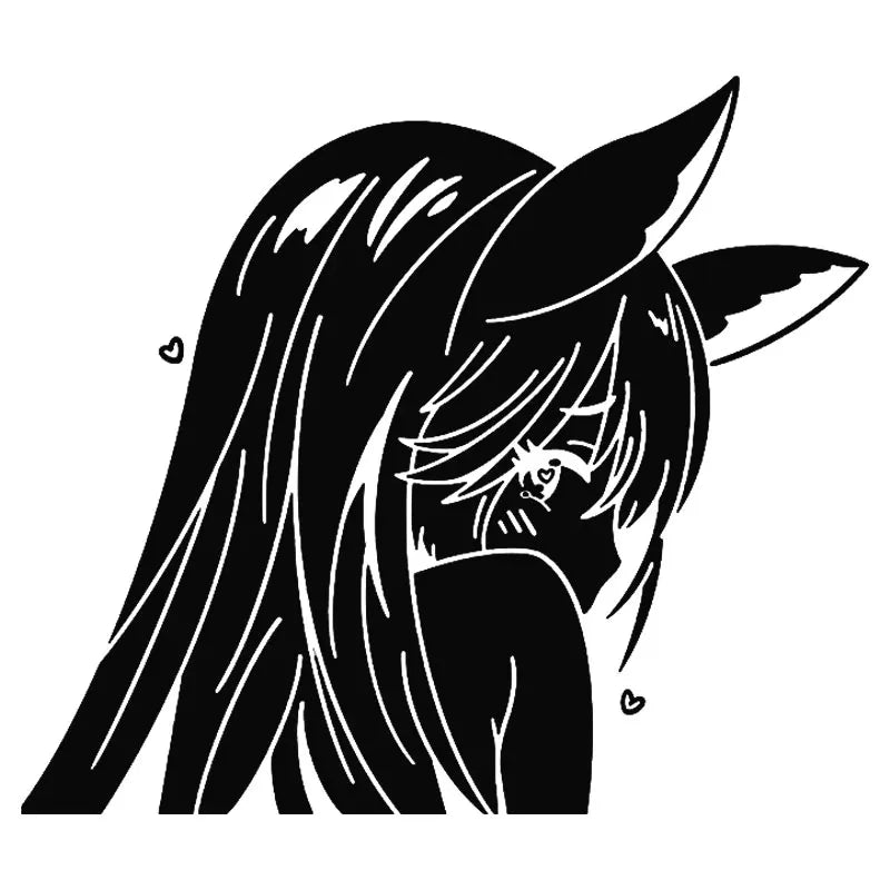 Japanese Anime Car Sticker Window Decoration Beautiful Girl Stickers Laptop Computer Auto Parts Vinyl Decal (ONLINE ORDER ONLY)