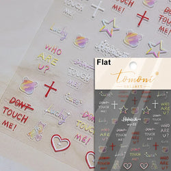 Gothic Dark Spider Butterfly Cross Flame Wings Halloween Horror Rose Flower Rabbit Pumpkin Bear Nail Art Stickers Manicure Decal (ONLINE ORDER ONLY)