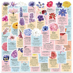 Pink Flower Phrase Stickers for Laptop Phone Fridge Stationery Decor (Online Order Only)