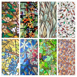 3D Decorative Flower Privacy Window Film Static Cling Stained Glass Sticker (ONLINE ORDER ONLY)