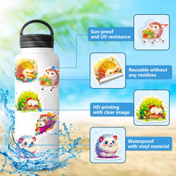 10/50Pcs Cartoon Animal Hedgehog Graffiti Waterproof Sticker Personalized Decoration Creative Refrigerator CupHelmetWholesale (ONLINE ORDER ONLY)