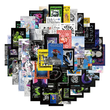 10/30/60pcs Cartoon Harajuku Acid Graphic Stickers Decals Laptop Motorcycle Phone Car Bike Cool Waterproof Sticker for Kids Toys (ONLINE ORDER ONLY)