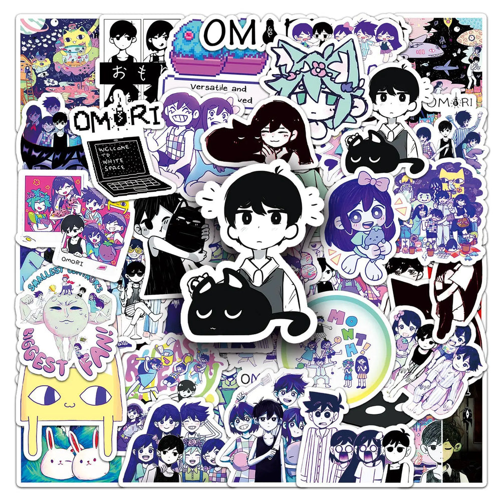 10/30/50PCS Hot Game Omori Graffiti Stickers Personality Creativity Cartoon Decal For Laptop Phone Cup Guitar Waterproof Sticker (ONLINE ORDER ONLY)