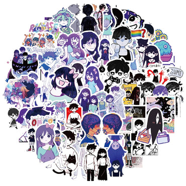 Omori Stickers 10/30/50Pcs for Suitcase, Skateboard, Laptop, Luggage, Phone, DIY Decal (ONLINE ORDER ONLY)