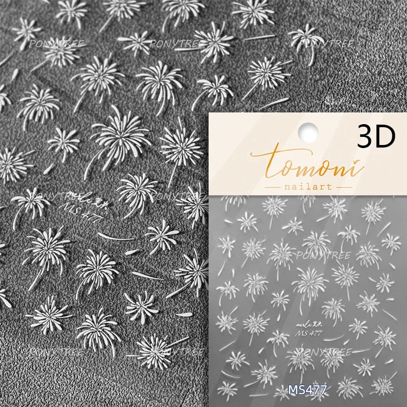 Fireworks Bloom Romantic Starry Sky Goldfish Metallics Color Gradient Self Adhesive Nail Art Stickers Halo Dyeing Manicure Decal (ONLINE ORDER ONLY)