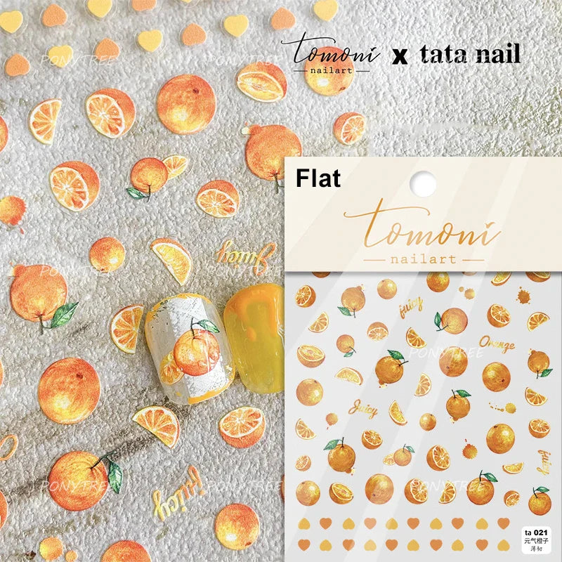Colorful Swimsuit Bikini Fresh String Bag Vegetables Fruits Summer Beach Underwear Sunscreen Nail Art Stickers Manicure Decals (ONLINE ORDER ONLY)