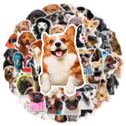 10/30/50PCS Kawaii Dog Hat PVC Sticker Aesthetic DIY Decoration Scrapbooking Accessories Stationery School Supplies for Kids (ONLINE ORDER ONLY)