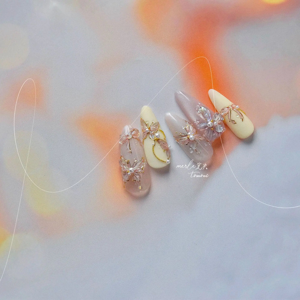 Bowknot Ribbon Butterfly Jelly Shiny Sparkling Delicate Charming Bow Tie 5D Nail Art Decorations Stickers DIY Manicure Decals (ONLINE ORDER ONLY)