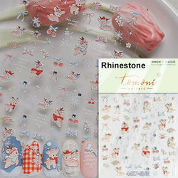 Dressy Embossment Colorful Gradient Snowflakes Laser Silver Christmas Tree Winter Bowknot Santa Nail Art Stickers Manicure Decal (Online Order Only)