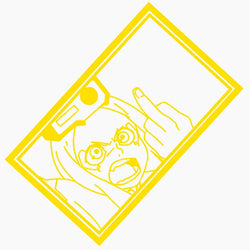 Japanese Anime Car Sticker Window Decoration Stickers The Boy Middle Finger Laptop Computer Auto Parts Vinyl Decals (ONLINE ORDER ONLY)