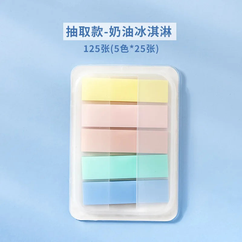 PET Transparent Index Sticky Note Sticker Student Label Sticky Note Sticker Notepad Bookmark School supplies Kawaii stationery (ONLINE ORDER ONLY)