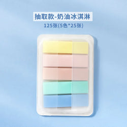 PET Transparent Index Sticky Note Sticker Student Label Sticky Note Sticker Notepad Bookmark School supplies Kawaii stationery (ONLINE ORDER ONLY)
