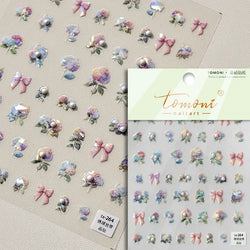 Chic Retro Rose Photo Frame Dried Flower Petal Self Adhesive Nail Art Stickers 5D Hot Stamping Relief Rhinestone Manicure Decals (Online Order Only)