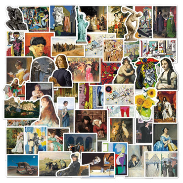 10/30/52PCS World Artist Work Painting David Aesthetic Stickers Decal Motorcycle Laptop Phone Skateboard Art Graffiti Sticker (ONLINE ORDER ONLY)