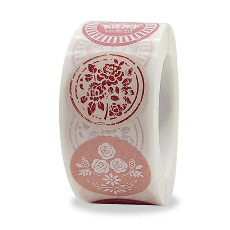 500pcs Envelope Seal Labels with 8 Flower Patterns Stickers Self Adhesive Sticker Labels for Party Decor,Birthday,Wedding (Online Order Only)