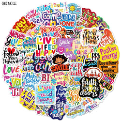 Healing Style Inspirational Sticker Quotes for DIY Kids Decoration Stationery Decals (ONLINE ORDER ONLY)