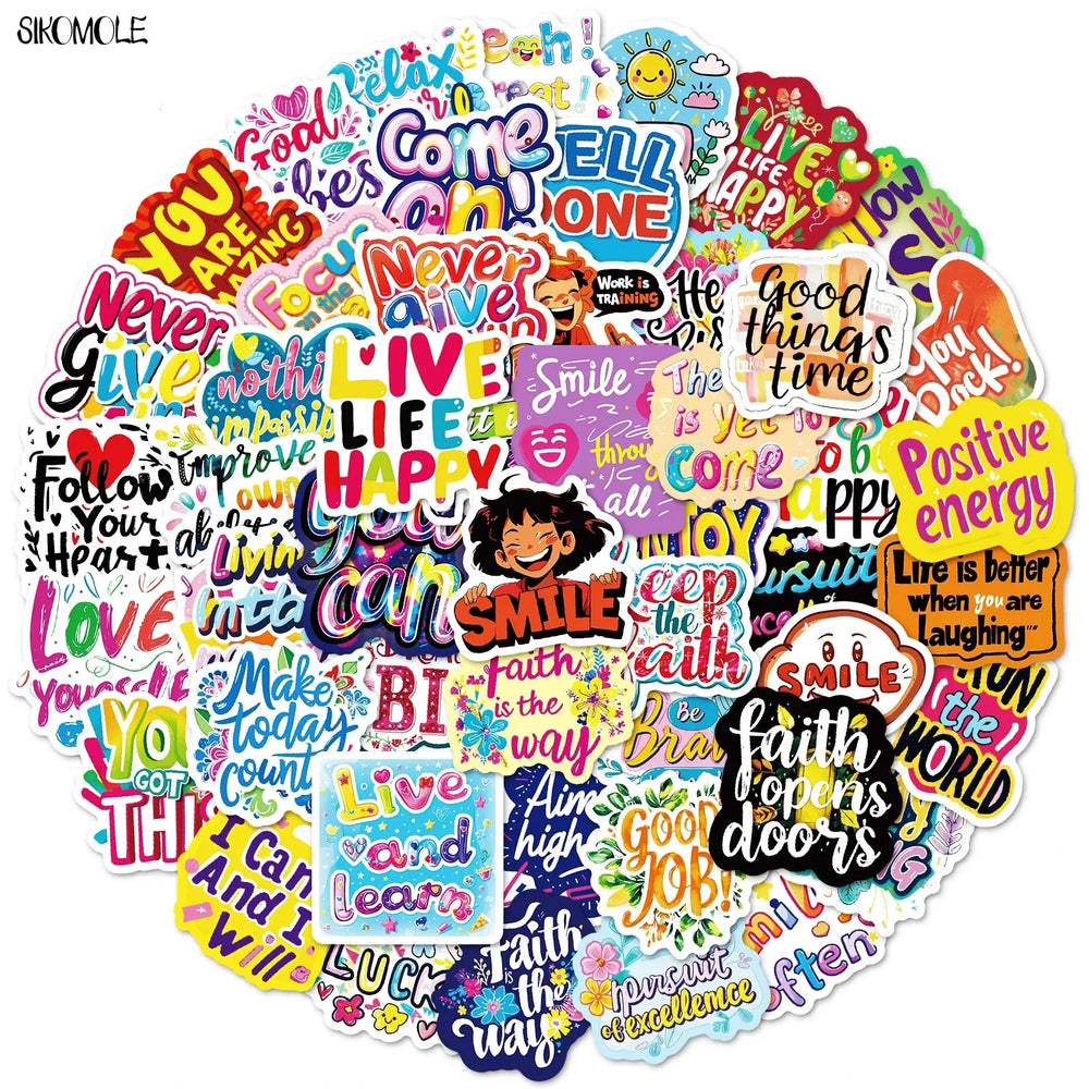 Healing Style Inspirational Sticker Quotes for DIY Kids Decoration Stationery Decals (ONLINE ORDER ONLY)