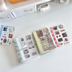 18Pc Set Japanese Y2K Cute Sticker Double Transparent Die cut Sticker Journal Handbook Scrapbooking Decoration Sticker Kids Gift (ONLINE ORDER ONLY)