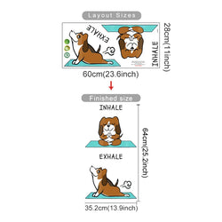 Cute Animal Yoga Wall Stickers for Kids Room Decor (Online Order Only)