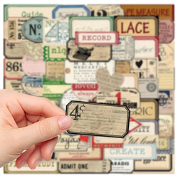 10/30/60pcs Europe and America Retro Label Stickers Vintage Decals Laptop Motorcycle Phone Travel Luggage Waterproof Sticker Toy (Online Order Only)