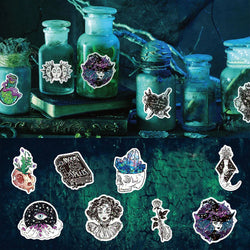 10/30/50/100PCS Holographic Laser Horror Gothic Witch Stickers Waterproof Decals Skateboard Laptop Motorcycle Car Cool Sticker (ONLINE ORDER ONLY)