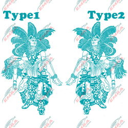 Aztec Man Women Stickers For Car Stickers External Accessories Hood Decoration Die Cutting Waterproof Prevent PVC Vinyl Decal (ONLINE ORDER ONLY)