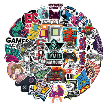 10/30/50pcs Cool Vintage Video Game Stickers Decal Skateboard Laptop Phone Bike Car Funny Waterproof Sticker Kids Classic Toys (ONLINE ORDER ONLY)