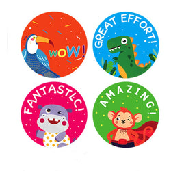 100-500pcs Cute Cartoon Animals Reward Stickers for Kids School Teacher Supplies Kids Classic Toy Gift Sealing Decor Stationery (ONLINE ORDER ONLY)