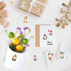 500 Pcs/Roll Cartoon Gnome Dwarf Stickers Kindergarten Children's Reward Sticker Gift Decorative Sticker (Online Order Only)