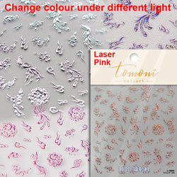 Swallow Bird Insect Animal Phoenix Peacock Dove 3D Self Adhesive Nail Art Stickers Chinese Ancient Poetry Manicure 5D DIY Decals (ONLINE ORDER ONLY)