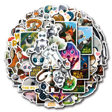 10/30/50PCS The Wild Robot Movie Stickers Funny Adventure Cartoon Sticker Kids Toys Luggage Laptop Phone Guitar Car Bike Decals (Online Order Only)