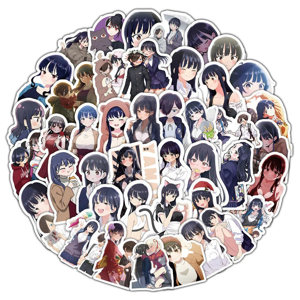 10/30/50PCS Anime The Dangers in My Heart Stickers Graffiti Waterproof Sticker Luggage Phone Notebook Guitar Cup Laptop Decals (ONLINE ORDER ONLY)