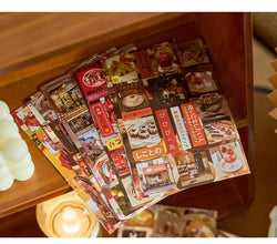 20 Sheets Japanese Retro Dessert Cut Film Sticker Book Y2K Sticker Journal Handbook Scrapbooking Kawaii Decoration Sticker Gift (ONLINE ORDER ONLY)