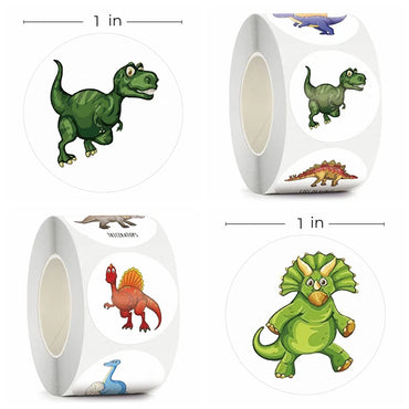 100-500PCS Children's Cartoon Stickers Little Dinosaur Pattern Kids Stationery Supplies School Teacher Supplies Reward Stickers (Online Order Only)