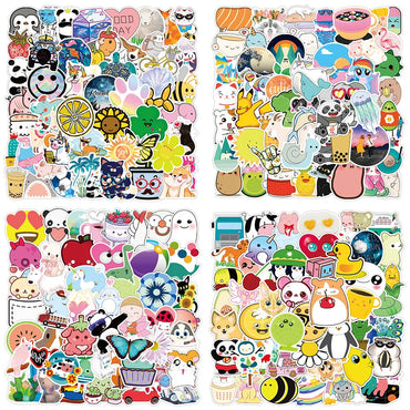 50pcs Cute Cartoon Animal Stickers for Laptop, Phone, Kids Toys, Scooter, Trolley Case (ONLINE ORDER ONLY)