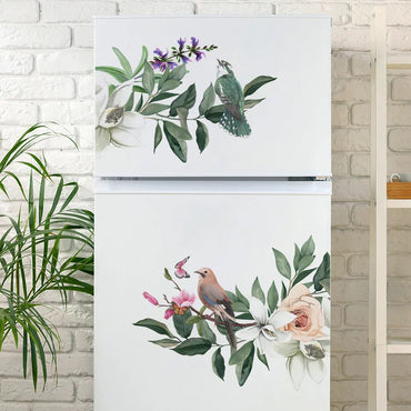 Watercolor Bird Plum Blossom Wall Stickers for Bedroom Living Room Decor (Online Order Only)