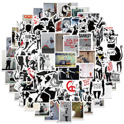Banksy Street Art Stickers Waterproof for Car, Bike, Luggage, Phone, Laptop - 10/30/67PCS (ONLINE ORDER ONLY)