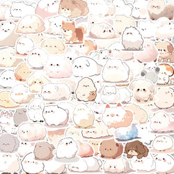 Cute Animal Dog Cat Stickers Pack - Laptop, Scrapbook, Luggage, Kids, Cartoon (ONLINE ORDER ONLY)