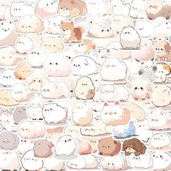 Cute Animal Dog Cat Stickers Pack - Laptop, Scrapbook, Luggage, Kids, Cartoon (ONLINE ORDER ONLY)