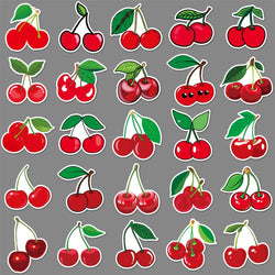 10/50pcs Fruit Cherry Sticker Notebook Computer Guitar Mobile Phone Cup Craft Supplies Scrapbook Materials Stationery Sticker (ONLINE ORDER ONLY)