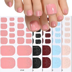 110Tips 3D Full Cover Gradient Toenail Stickers Multi Color Self Adhesive Slider No Need UV Lamp Cured Press On Toe Nail Decals* (ONLINE ORDER ONLY)