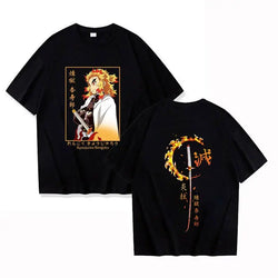 Rengoku Kyoujurou Printed Tee Shirt Demon Slayer (ONLINE ORDER ONLY)